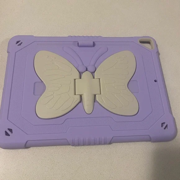 iPad 10.2 (2019,2020,2021) case shockproof iPad case for kids purple butterfly - Picture 2 of 4